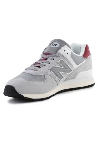 Buty New Balance U574KBR szare. Okazja: na co dzień. Kolor: szary. Materiał: materiał, tkanina, syntetyk, guma. Szerokość cholewki: normalna. Model: New Balance 574 #3