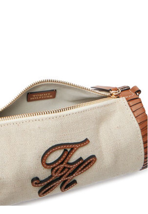 TOMMY HILFIGER - Tommy Hilfiger Torebka Th Elev Summ Chain Bag Canvas AW0AW18635 Beżowy. Kolor: beżowy