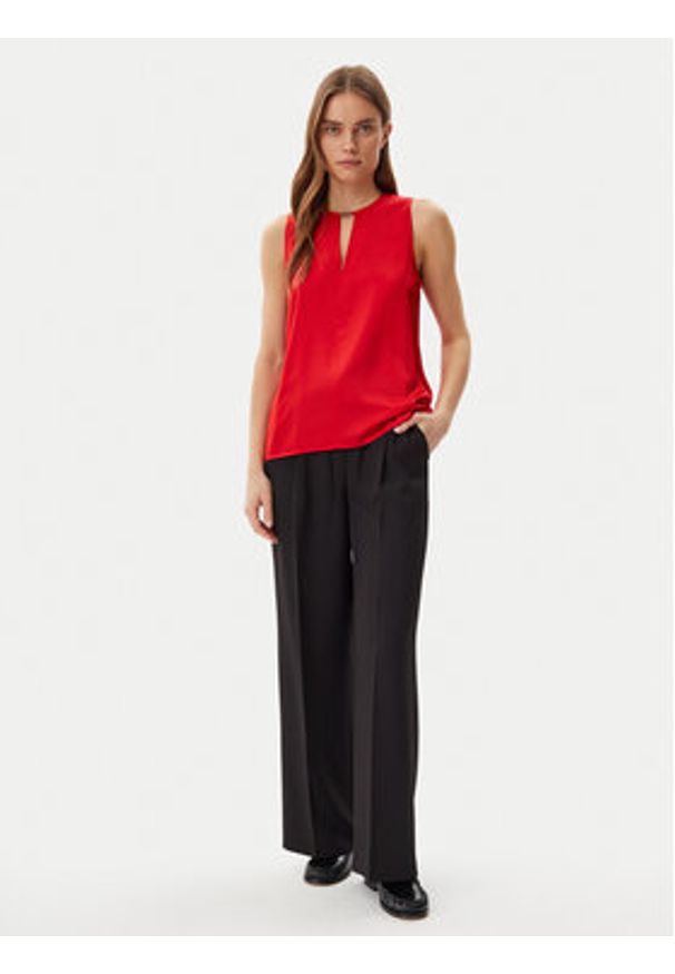 Calvin Klein Top K20K208190 Czerwony Regular Fit. Kolor: czerwony. Materiał: syntetyk, wiskoza