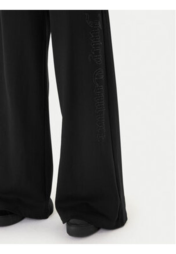 Juicy Couture Spodnie dresowe Annen JCWBJ225320 Czarny Wide Leg. Kolor: czarny. Materiał: bawełna, syntetyk