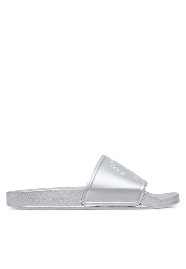 Karl Lagerfeld - KARL LAGERFELD Klapki Kondo 2.0 KL80908A Srebrny. Kolor: srebrny. Materiał: syntetyk