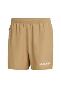 Adidas - Szorty Terrex Multi. Kolor: brązowy. Materiał: materiał