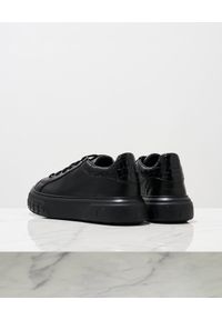 Casadei - CASADEI - Czarne sneakersy Off-Road Lacroc. Nosek buta: okrągły. Kolor: czarny. Materiał: lakier, guma. Wzór: napisy #2