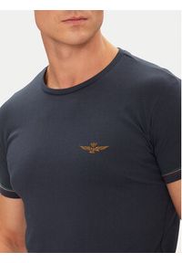 Aeronautica Militare T-Shirt AM1UTI003 Granatowy Regular Fit. Kolor: niebieski. Materiał: bawełna