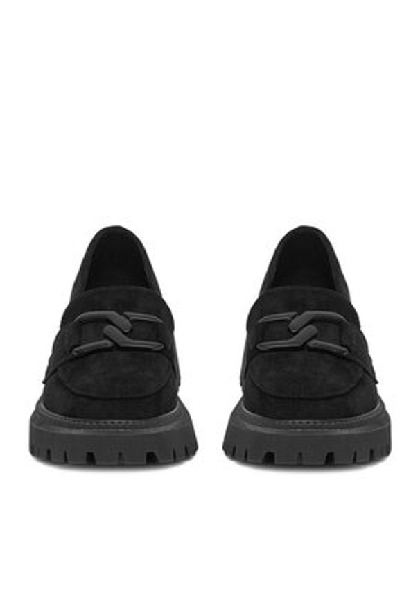 DeeZee Loafersy LE601-5 Czarny. Kolor: czarny. Materiał: materiał