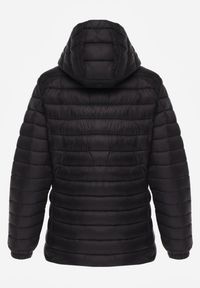Renee - Czarna Pikowana Kurtka Przejściowa z Kapturem z Możliwością Odpięcia Feziel. Typ kołnierza: kaptur. Kolor: czarny. Materiał: jeans. Styl: elegancki #5