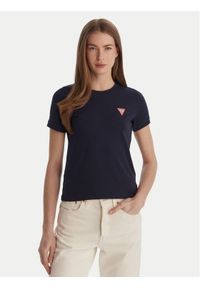 Guess T-Shirt W2YI44 J1314 Granatowy Regular Fit. Kolor: niebieski. Materiał: bawełna #1