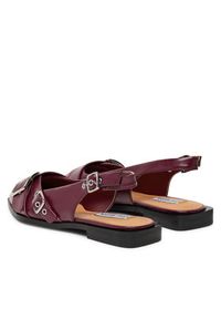 Steve Madden Sandały SM11003901 Bordowy. Kolor: czerwony. Materiał: skóra
