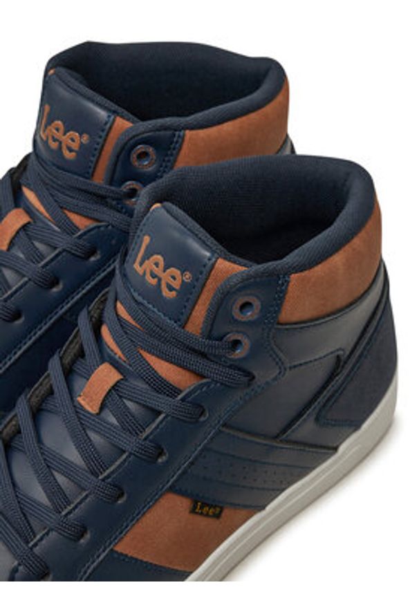 Lee Sneakersy Dean Men Mid 50243024.29Y Granatowy. Kolor: niebieski. Materiał: skóra