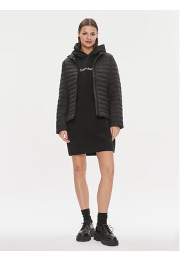 Calvin Klein Kurtka przejściowa Packable Super Lw Padded Jacket K20K206326 Czarny Slim Fit. Kolor: czarny. Materiał: syntetyk