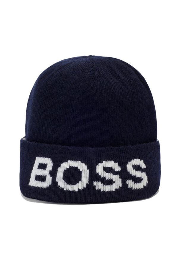 BOSS - Boss Czapka Mic_Bb 50443043 Granatowy. Kolor: niebieski. Materiał: materiał