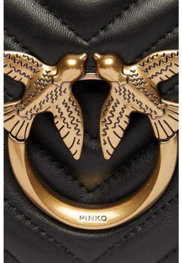 Pinko - PINKO Czarna torebka Love Click Mini Sheep Nappa AW25. Kolor: czarny