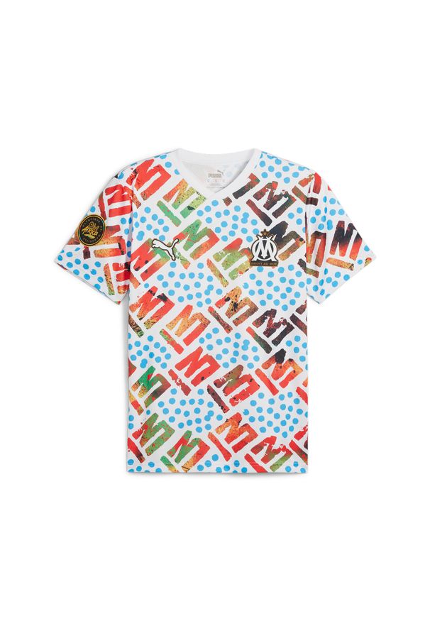 Puma - Koszulka OM Africa 13 AOP. Kolor: biały. Sport: piłka nożna