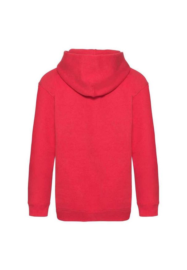 FRUIT OF THE LOOM - Bluza Z Kapturem Premium Dla Dzieci. Typ kołnierza: kaptur. Kolor: czerwony
