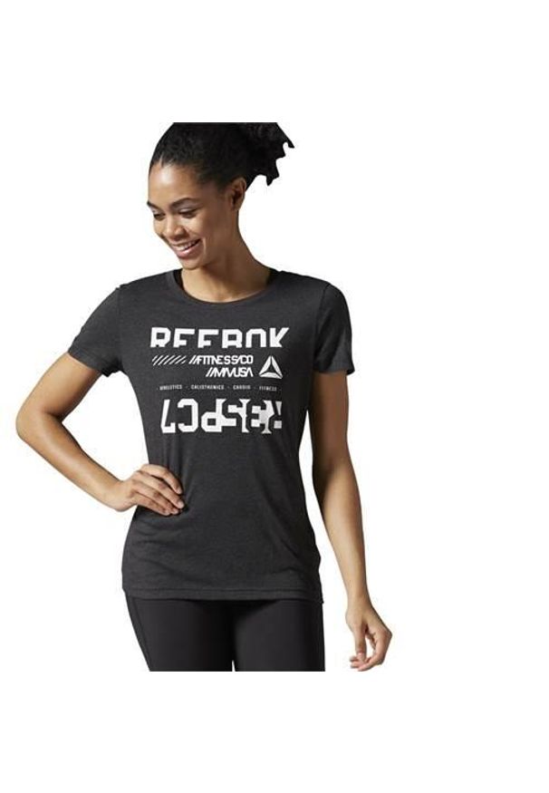 Koszulka sportowa damska Reebok Wor CS Tee. Kolor: czarny. Długość rękawa: krótki rękaw. Długość: krótkie
