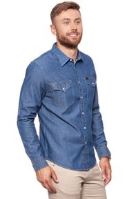 Lee - KOSZULA JEANSOWA MĘSKA LEE WESTERN SHIRT DEEP INDIGO L644BIPS. Materiał: jeans #10