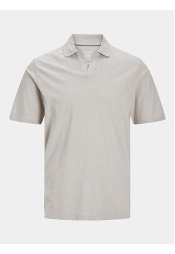 Jack & Jones - Jack&Jones Polo Summer 12246712 Szary Regular Fit. Typ kołnierza: polo. Kolor: szary. Materiał: bawełna