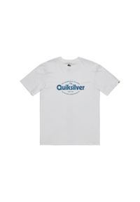 Quiksilver - Koszulka z krótkim rękawem dla Mężczyzn EV SHAPE ALL DAY Biały. Kolor: biały. Materiał: materiał, bawełna. Długość rękawa: krótki rękaw. Długość: krótkie. Wzór: nadruk