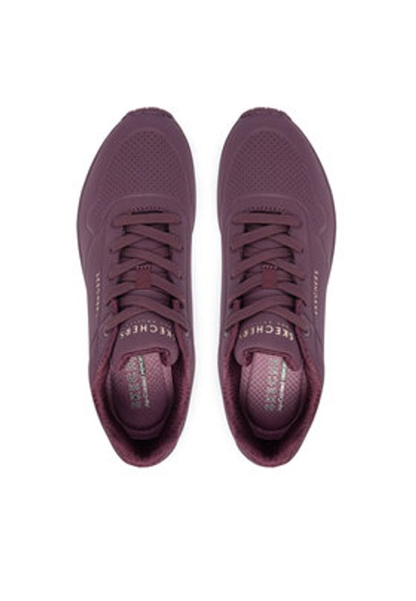 skechers - Skechers Sneakersy Uno 73690/WINE Bordowy. Kolor: czerwony. Materiał: skóra