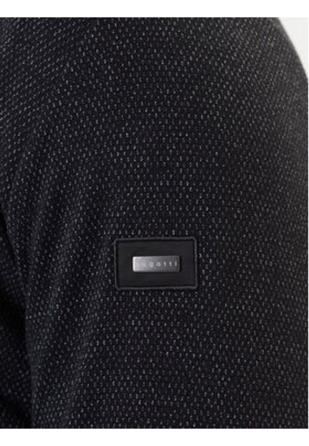 Bugatti Bluza 8750-85170D Czarny Regular Fit. Kolor: czarny. Materiał: syntetyk