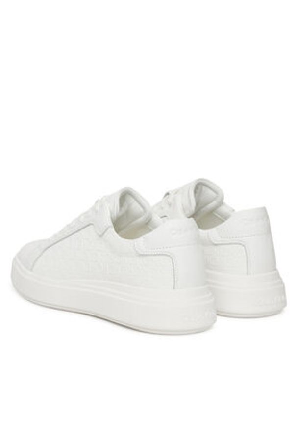 Calvin Klein Sneakersy Chunky Low Top Lace Up Mono HM0HM01970 Biały. Kolor: biały. Materiał: skóra