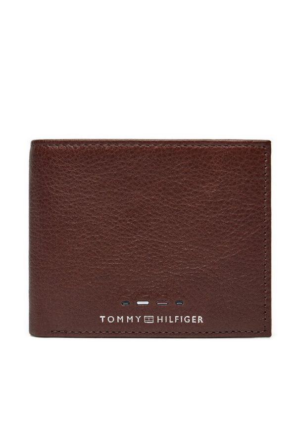 TOMMY HILFIGER - Tommy Hilfiger Mały Portfel Męski Th Premium Mini Cc Wallet AM0AM12781 Brązowy. Kolor: brązowy. Materiał: skóra