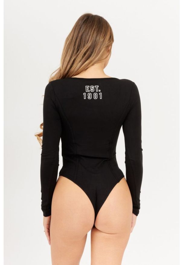 Guess - GUESS Czarne body z logo. Kolor: czarny