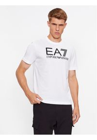 EA7 Emporio Armani T-Shirt 6RPT11 PJNVZ 1100 Biały Regular Fit. Kolor: biały. Materiał: bawełna