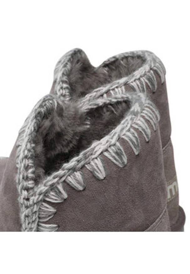 Mou Śniegowce Eskimo 18 FW101001A Szary. Kolor: szary. Materiał: zamsz, skóra