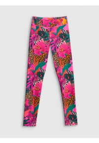 4f - 4F Legginsy do pływania damskie - multikolor XXL. Kolor: wielokolorowy. Materiał: materiał, skóra. Długość: długie. Styl: sportowy #1