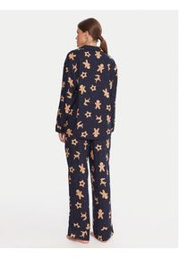 Hunkemöller Piżama Gingerbread 302783 Czarny Regular Fit. Kolor: czarny. Materiał: wiskoza #3