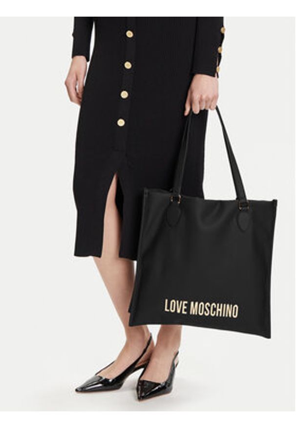 Love Moschino - LOVE MOSCHINO Torebka JC4020PP1NKD0000 Czarny. Kolor: czarny. Materiał: skórzane