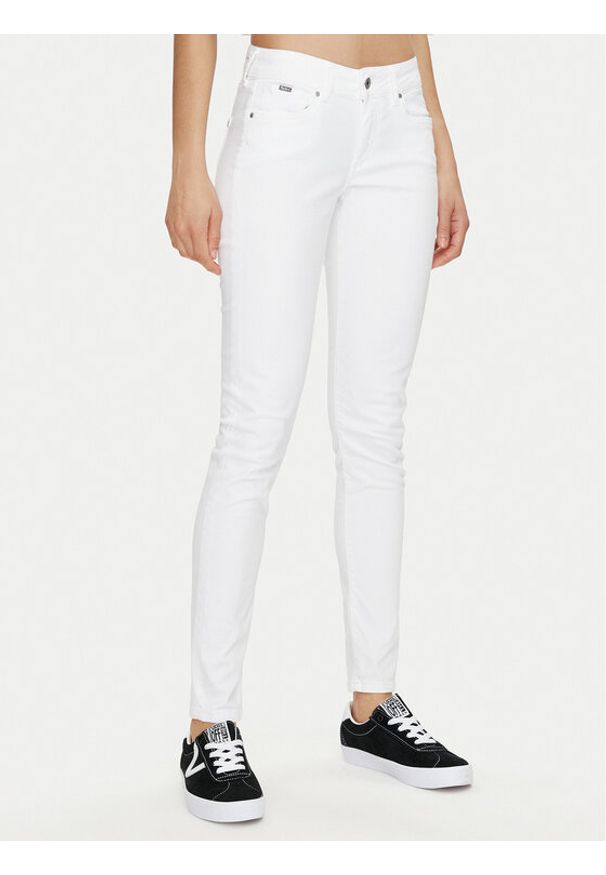 Pepe Jeans Jeansy PL211705U91 Biały Skinny Fit. Kolor: biały
