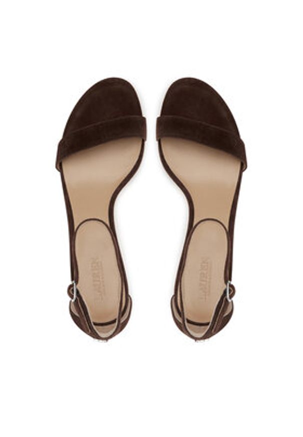 Lauren Ralph Lauren - LAUREN RALPH LAUREN Sandały 802959175011 Brązowy. Kolor: brązowy. Materiał: skóra, zamsz