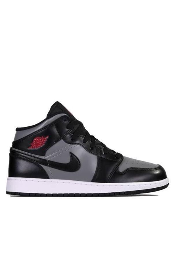 Buty do chodzenia damskie Nike Air Jordan 1 Retro. Okazja: na co dzień. Kolor: czarny, szary. Materiał: skóra. Szerokość cholewki: normalna. Sport: turystyka piesza