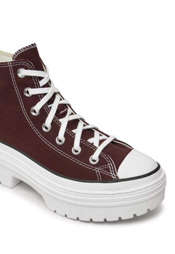 Converse Trampki Chuck Taylor All Star Lugged Heel Platform A09401C Bordowy. Kolor: czerwony. Materiał: materiał. Obcas: na platformie