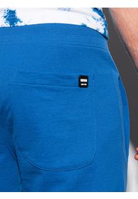 Ombre Clothing - Spodnie męskie dresowe P950 - niebieskie - XXL. Kolor: niebieski. Materiał: dresówka. Styl: klasyczny