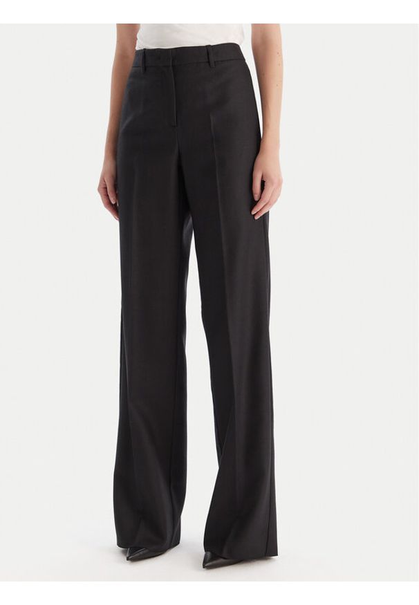 Marella Spodnie palazzo Renoir 2523136082 Czarny Wide Leg. Kolor: czarny. Materiał: wełna