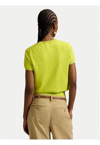 Polo Ralph Lauren T-Shirt 211971872503 Zielony Slim Fit. Typ kołnierza: polo. Kolor: zielony. Materiał: bawełna #4