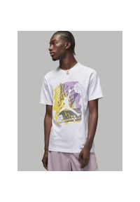 Jordan - Koszulka męska nike air jordan brand graphic crew 1 tee white. Kolor: biały. Sport: koszykówka
