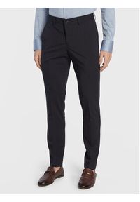 Lindbergh Garnitur 30-61040 Granatowy Slim Fit. Kolor: niebieski. Materiał: syntetyk