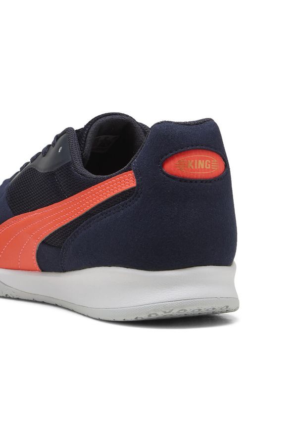 Puma - Buty piłkarskie KING TOP IT PUMA New Navy Glowing Red Silver Mist Blue Gray. Kolor: czerwony, szary, niebieski, wielokolorowy. Sport: piłka nożna