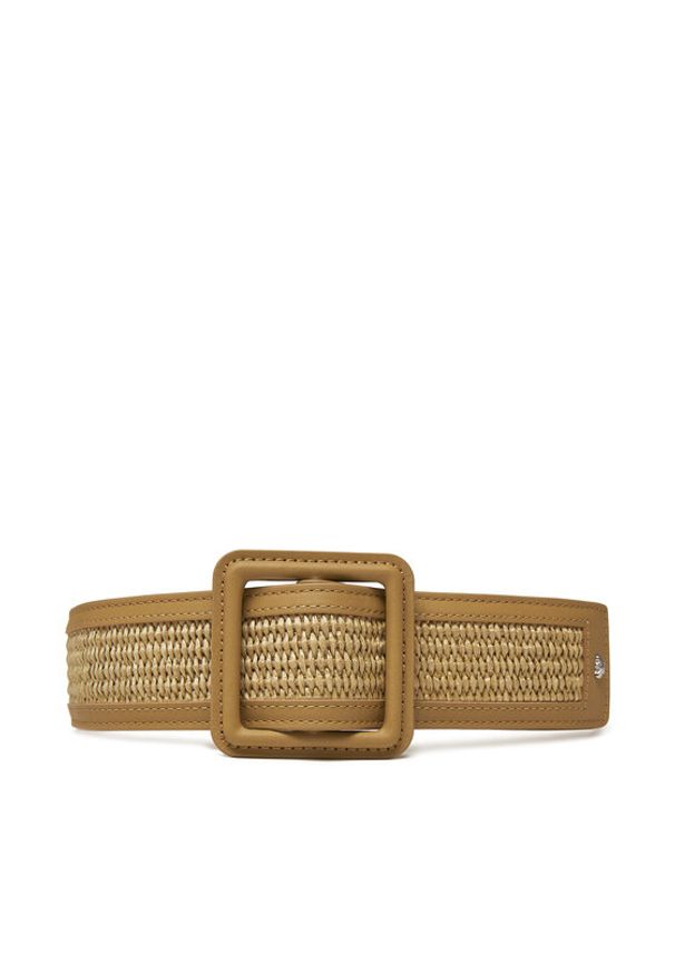Weekend Max Mara Pasek Damski 2515501015650 Beżowy. Kolor: beżowy. Materiał: bawełna, materiał