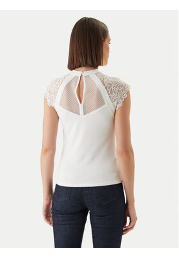 Morgan Bluzka 222-DEMANE Biały Regular Fit. Kolor: biały. Materiał: wiskoza, syntetyk