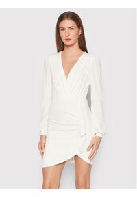 Sukienka koktajlowa Rinascimento. Kolor: biały. Materiał: syntetyk. Styl: wizytowy #1
