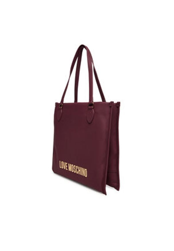 Love Moschino - LOVE MOSCHINO Torebka JC4020PP1NKD0552 Bordowy. Kolor: czerwony. Materiał: skórzane