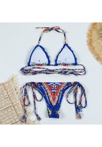 Intica - Strój kąpielowy dwuczęściowy z wiązaniem na plażę Daphna. Kolor: wielokolorowy. Materiał: materiał #8