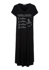 Cellbes Miękka koszula nocna Czarny female czarny 50/52. Kolor: czarny. Materiał: jersey, włókno, wiskoza. Długość: krótkie #1