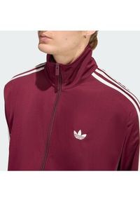 Adidas - adidas Bluza Firebird KE1646 Bordowy Loose Fit. Kolor: czerwony. Materiał: syntetyk #4