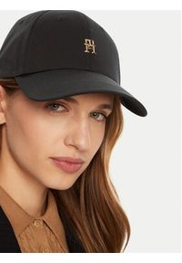 TOMMY HILFIGER - Tommy Hilfiger Czapka z daszkiem AW0AW16843 Czarny. Kolor: czarny. Materiał: materiał, bawełna